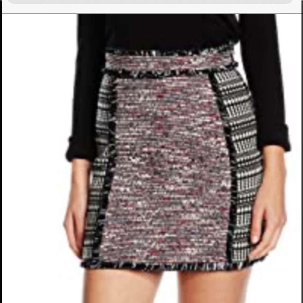 French Connection Pixel Mix Cotton Mini Skirt